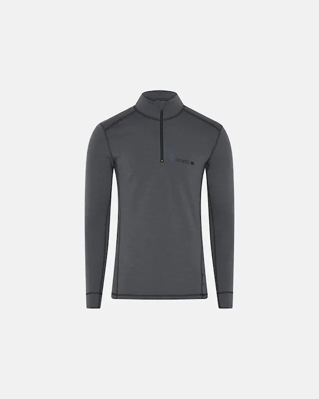 DOVRE Mens Wool LS Shirt With Zip (Grey)