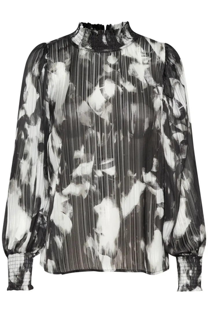 KAlifa Blouse (Black/Grey Blurry)