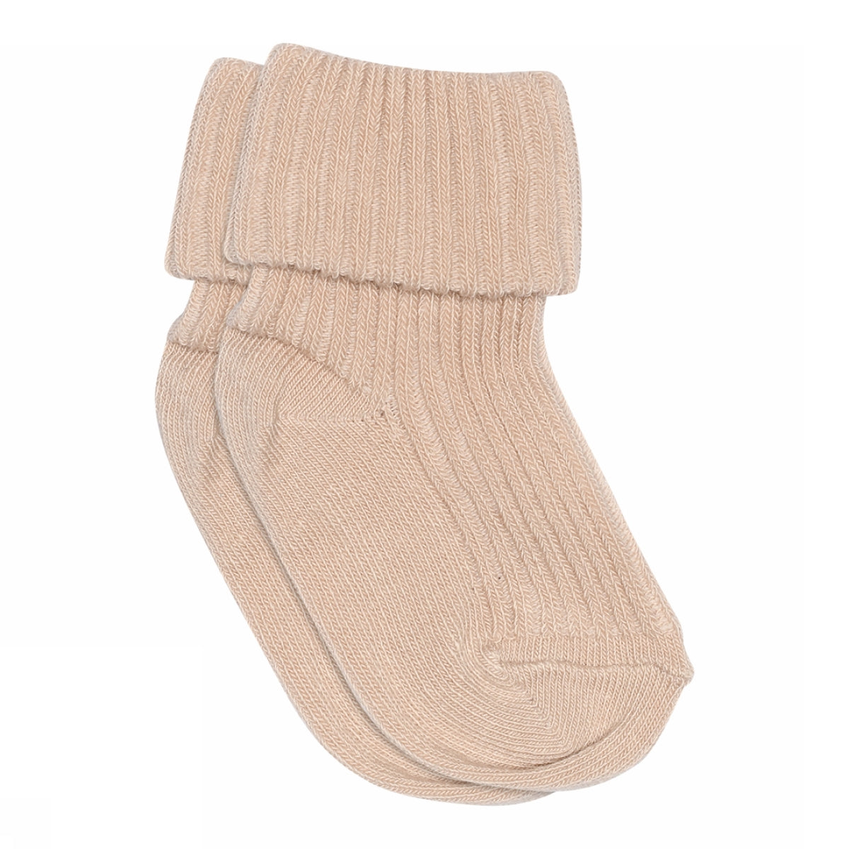 Cotton rib baby socks (Rose Dust)