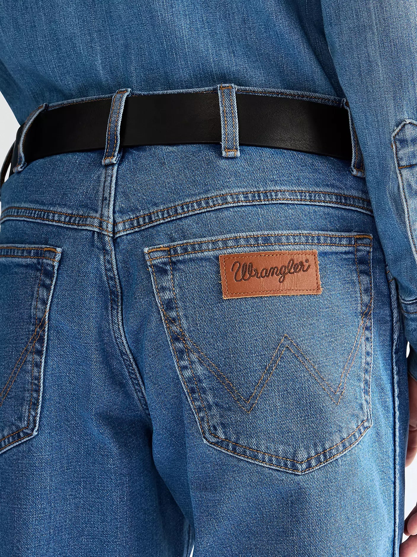 BIG BUCK belti frá Wrangler, svart - smáatriði