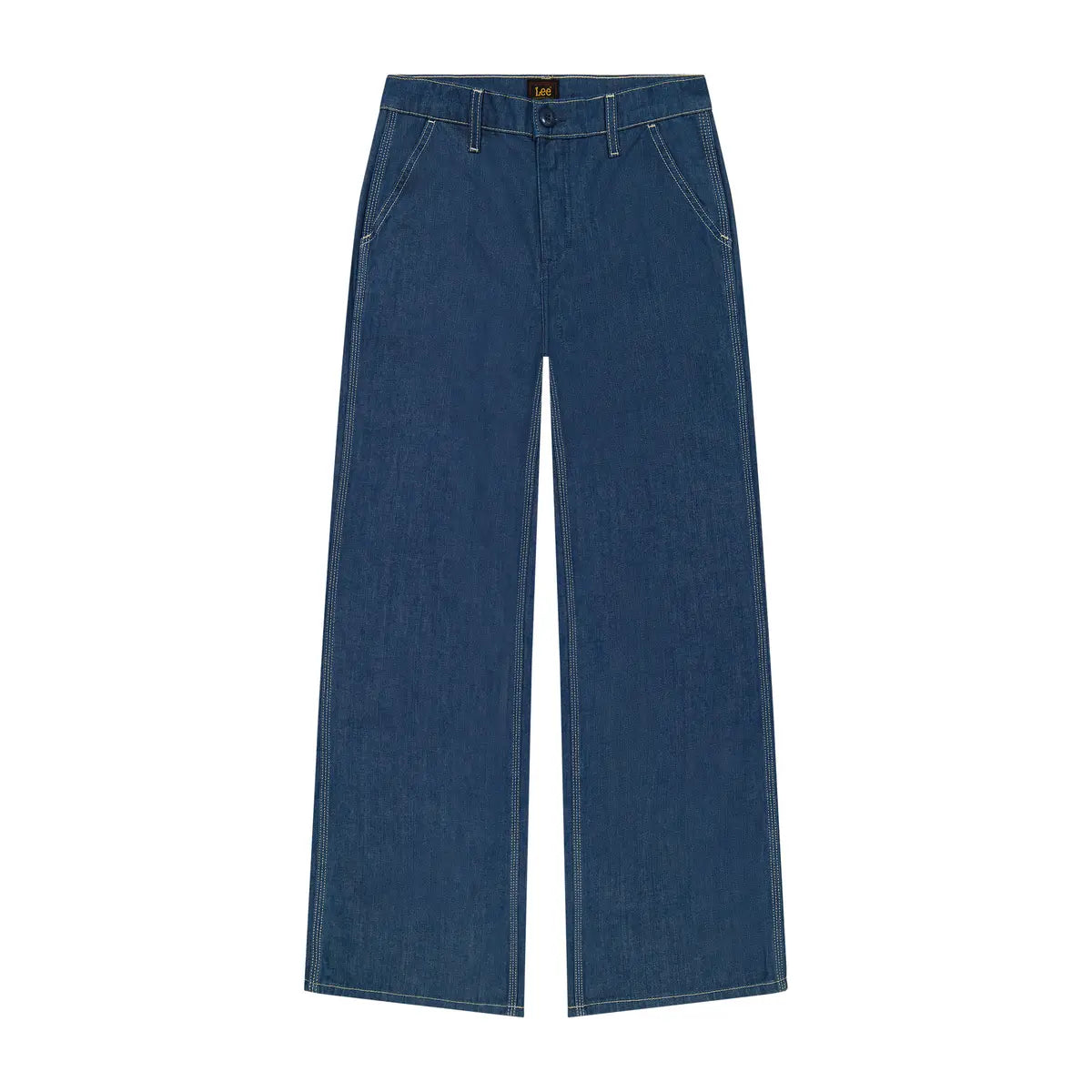 FLAP POCKET STELLA gallabuxur – ljósblár denimlitur