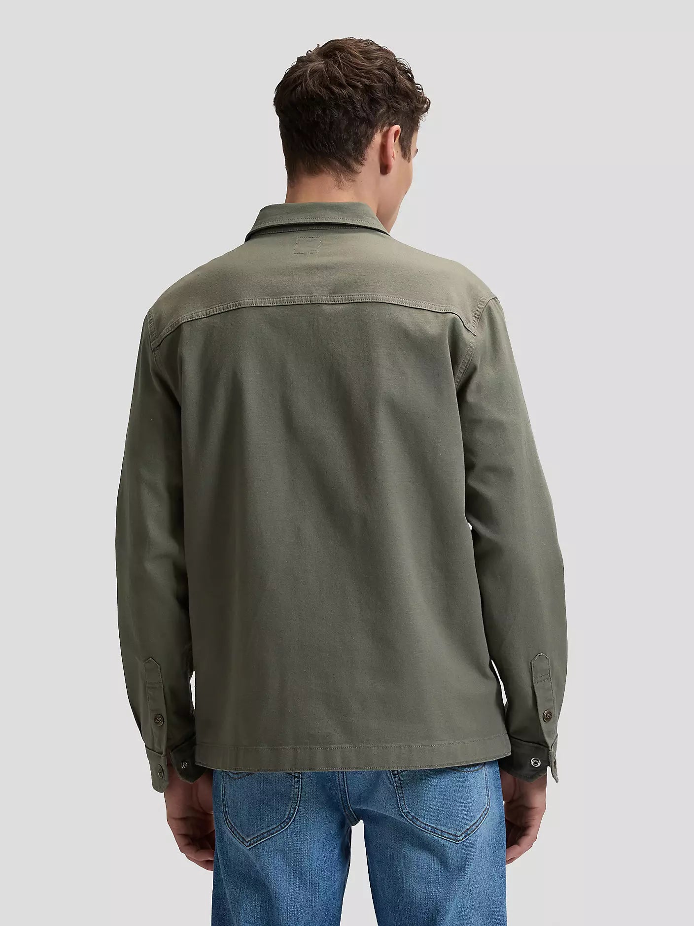 2 POCKET OVERSHIRT LICHEN OLIVE Skyrta