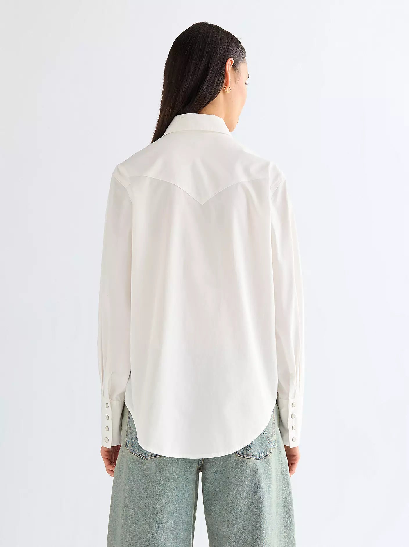 DRAMA COLLAR SHIRT WORN WHITE Skyrta