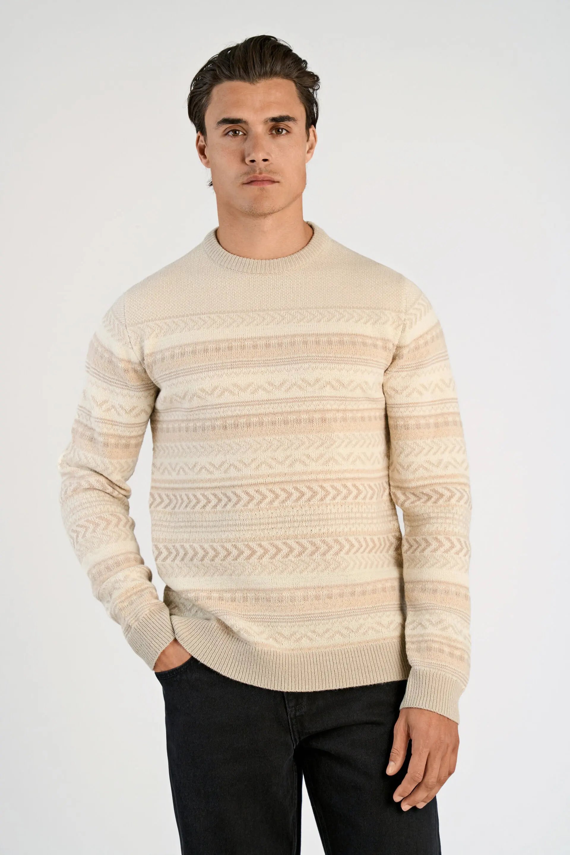 Jacquard knit-OFF WHITE