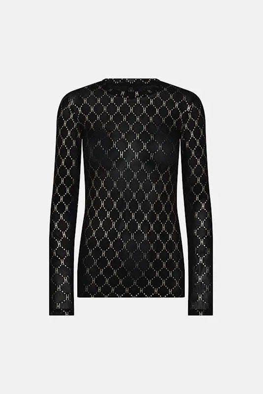 HYPETHEDETAiL blússa með gylltu prent