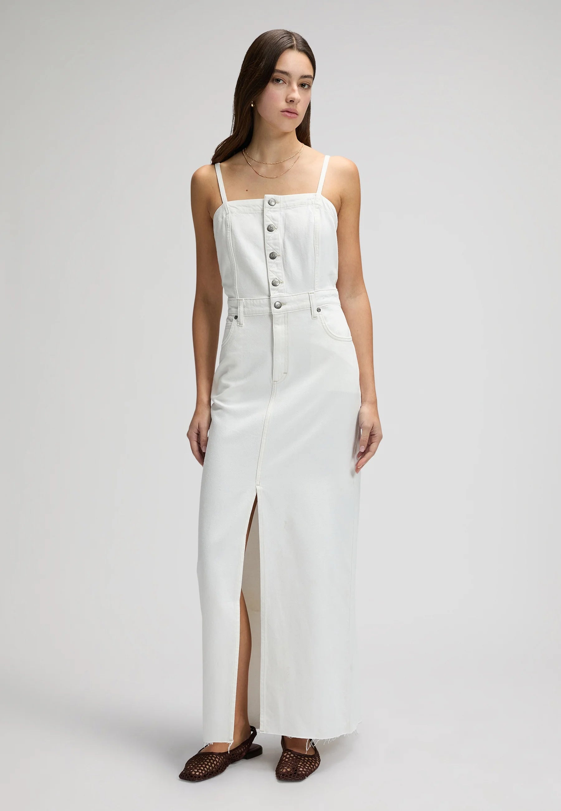 Slim Maxi Denim kjóll