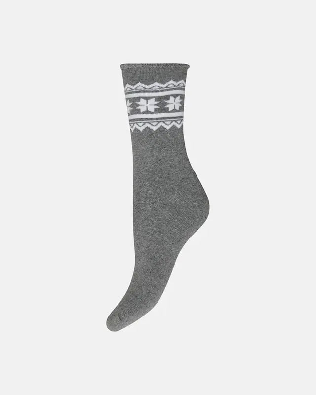 DECOY cosy X-MAS socks (Light grey melange)