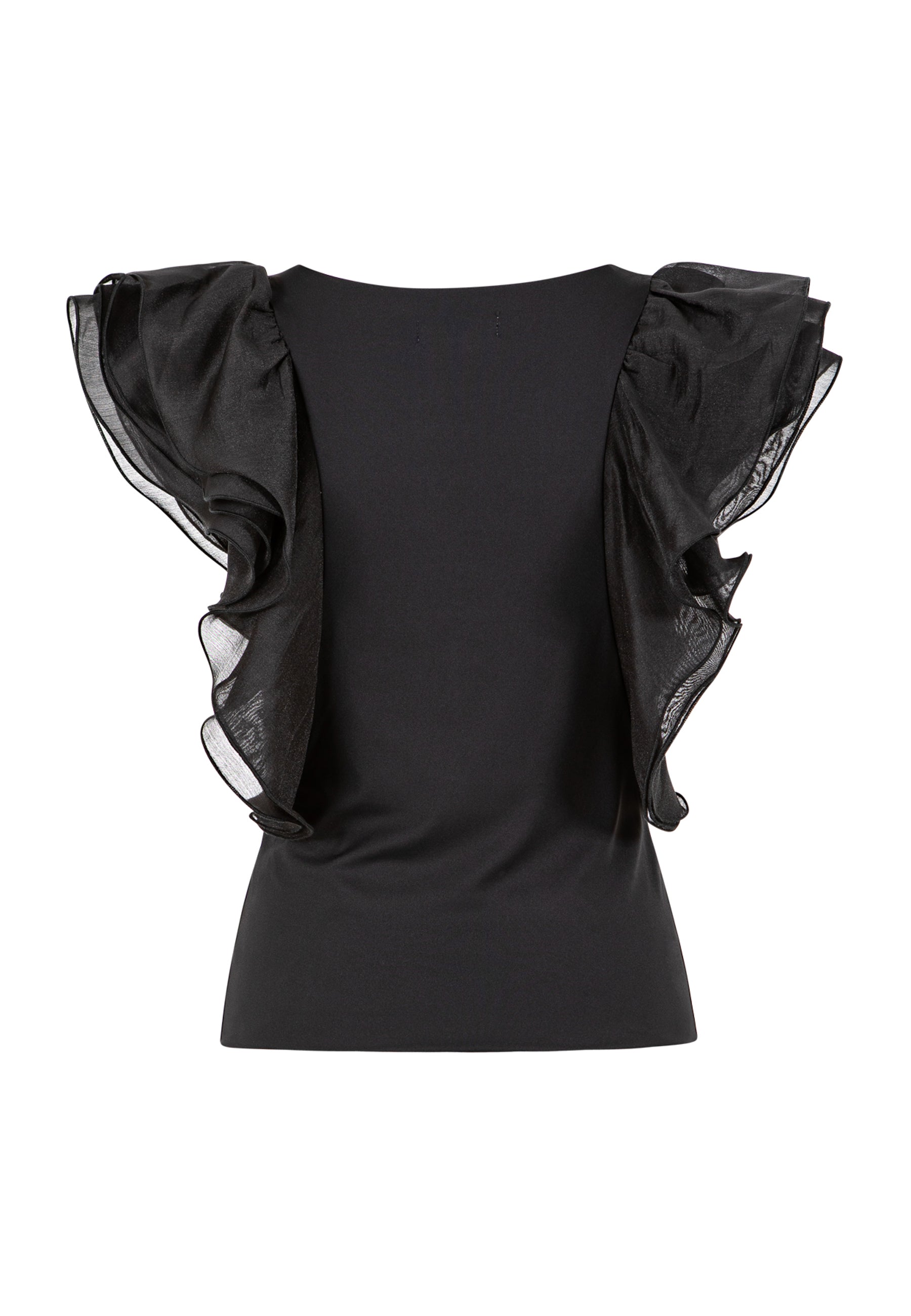 Ruffle Toppur ermalaus