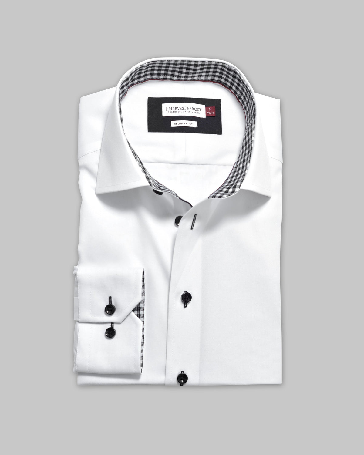 J.Harvest & Frost Skyrta Red Bow 20 Slim fit, Hvítur/Svartur