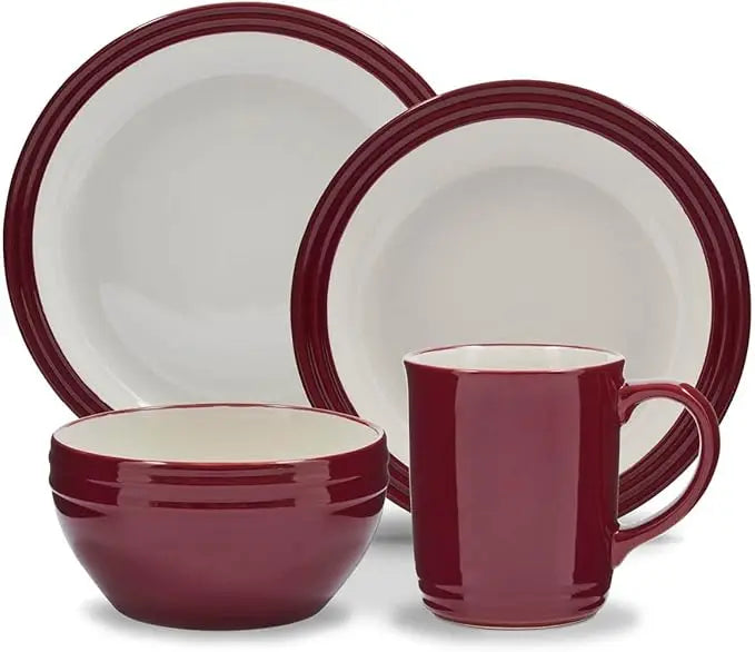 Foundry 16 Piece Dinnerware Set Cloud Red