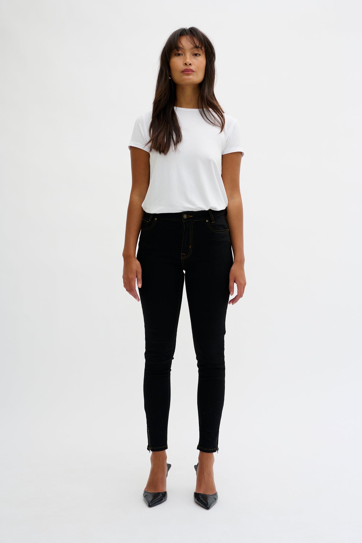 My Essential Wardrobe Gallabuxur Celinazip High Slim, Black Vintage Wash