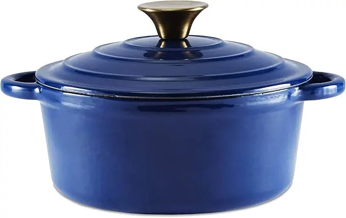 20 cm kringlótt pottjárnspottur – Limoges blár