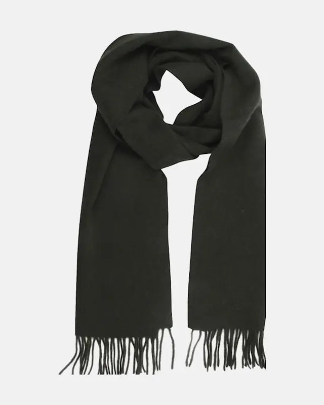 Scarf - solid col - wool - classic cozy winter accessory, premium knit design