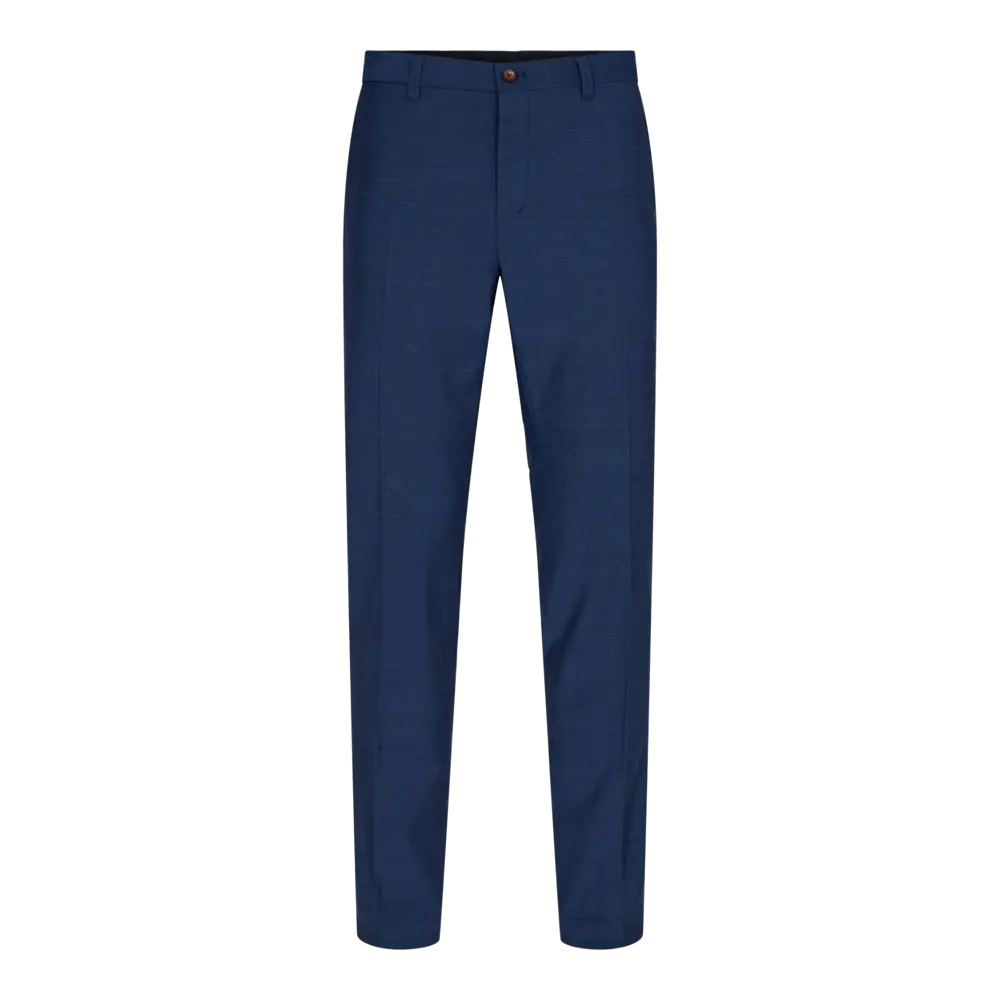Wool Trousers in Modern Fit (Medium Blue)