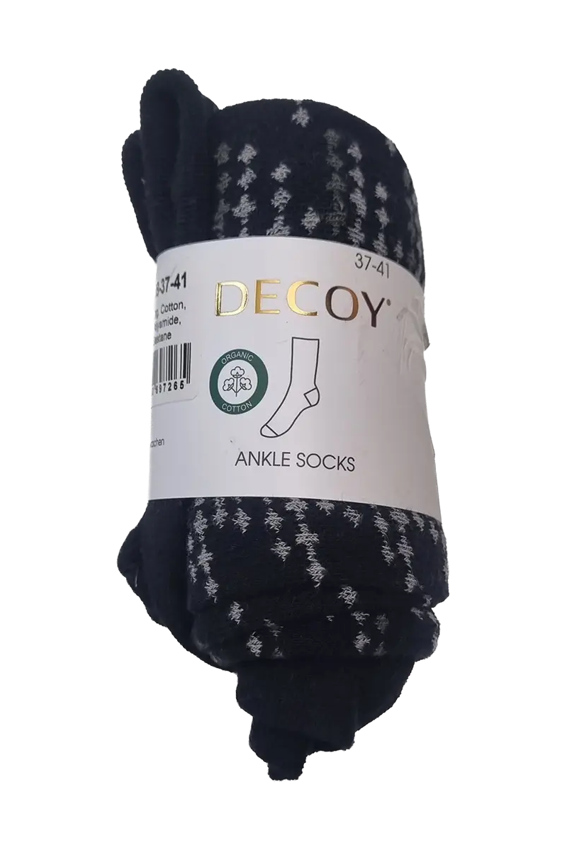 DECOY fineknit bómulasokkar