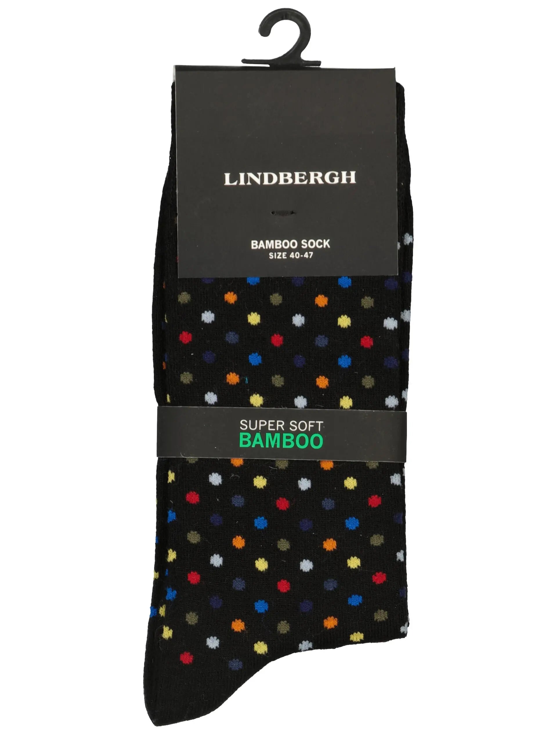 Lindbergh - Bamboo sock (BLACK w colour dots)