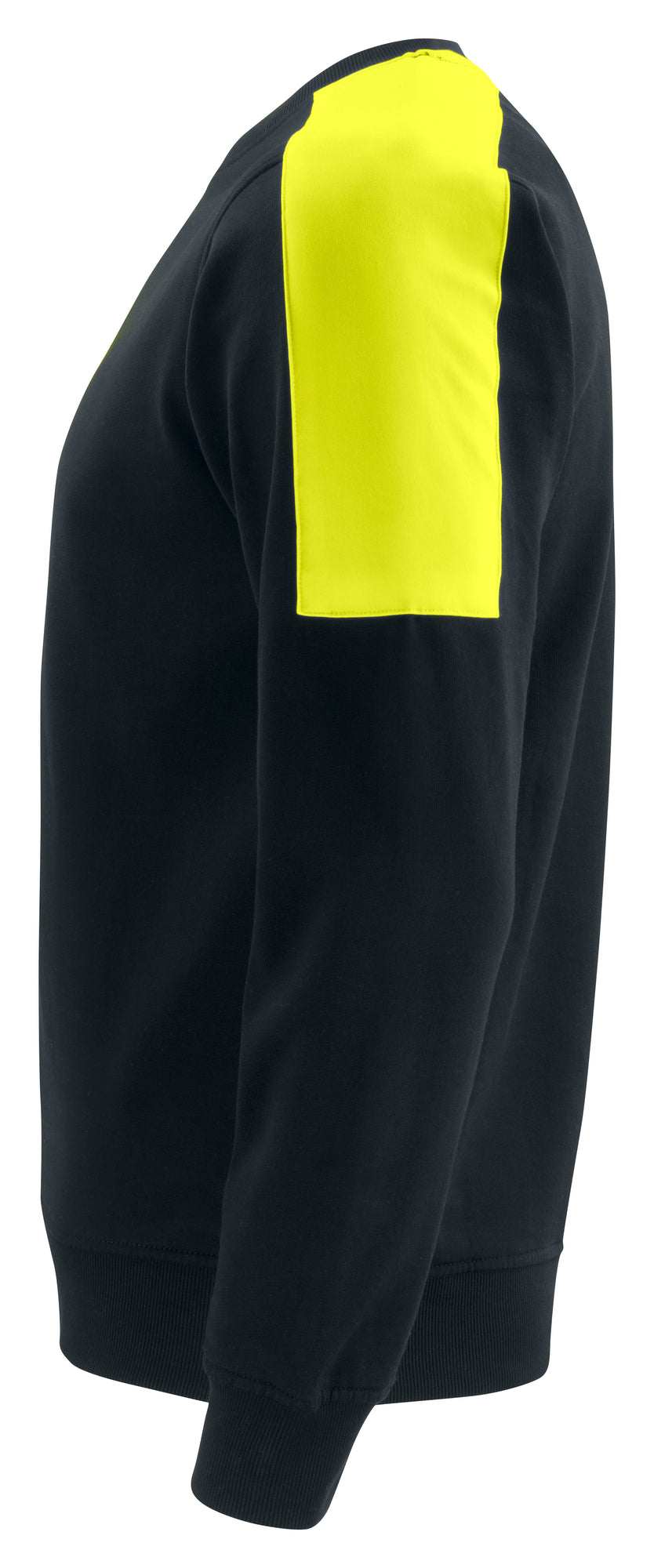 ProJob 2125 peysa með Hi-Viz öxlum, Svartur/gulur