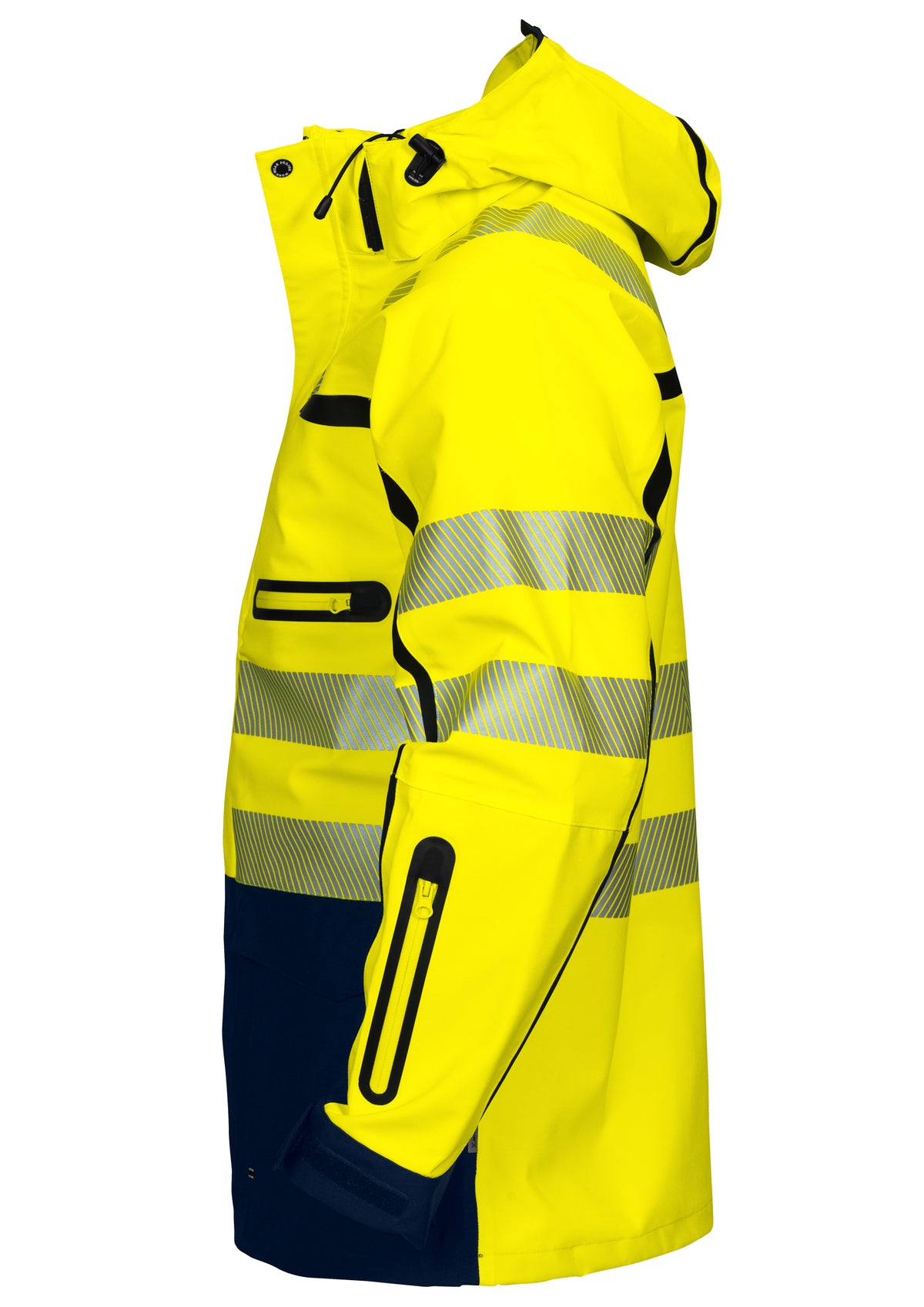 ProJob 6417 sýnileikajakki þriggja laga (gulur/dökkblár), Gulur/dökkblár