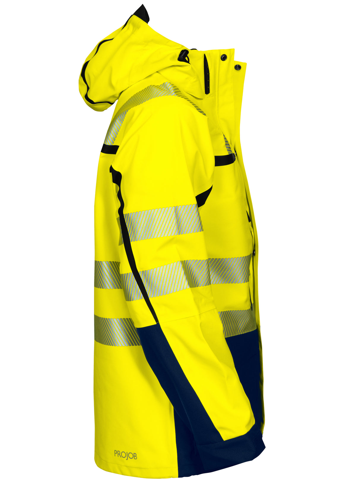 ProJob 6417 sýnileikajakki þriggja laga (gulur/dökkblár), Gulur/dökkblár