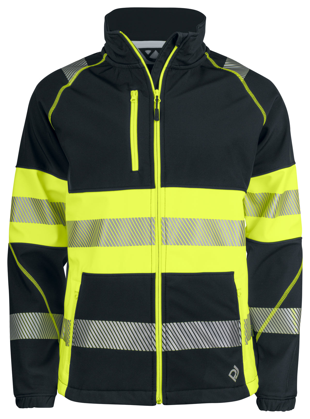 ProJob 6443 softshell jakki klasi 1, Gulur/svartur