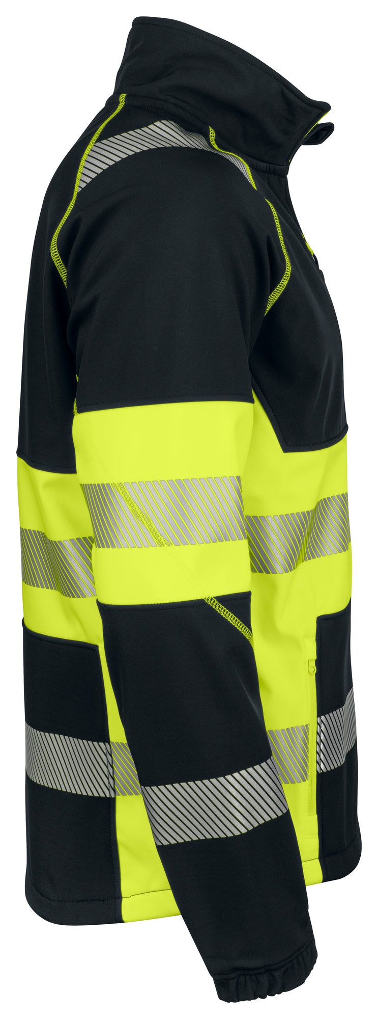 ProJob 6443 softshell jakki klasi 1, Gulur/svartur
