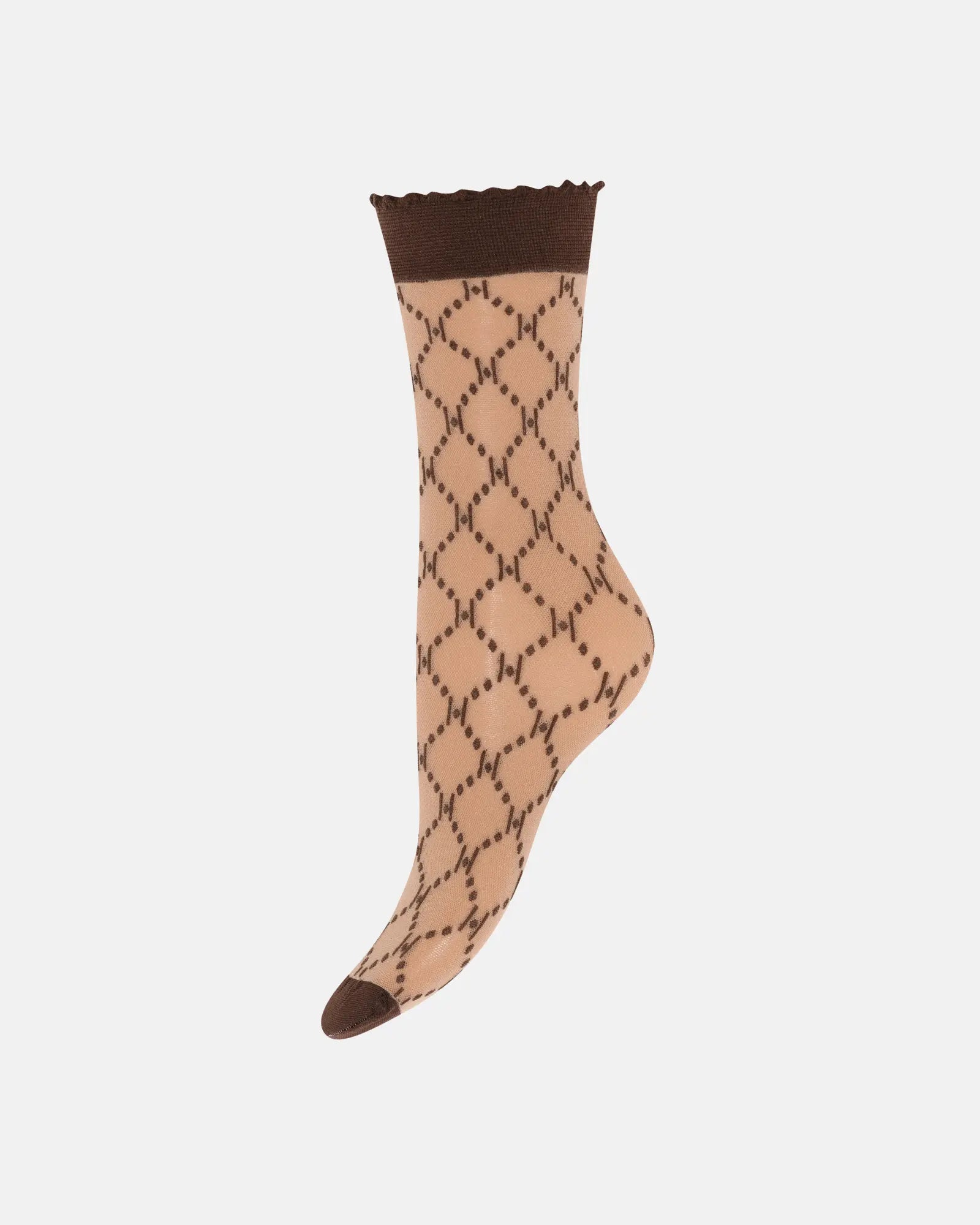 HYPETHEDETAiL socks logo 25 d (Brown)