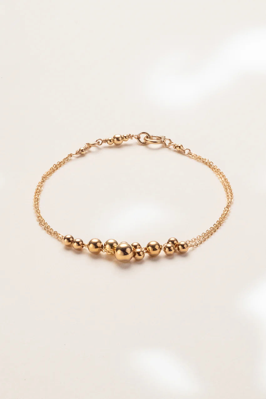 BUBBLES armband frá Du Coeur — gull