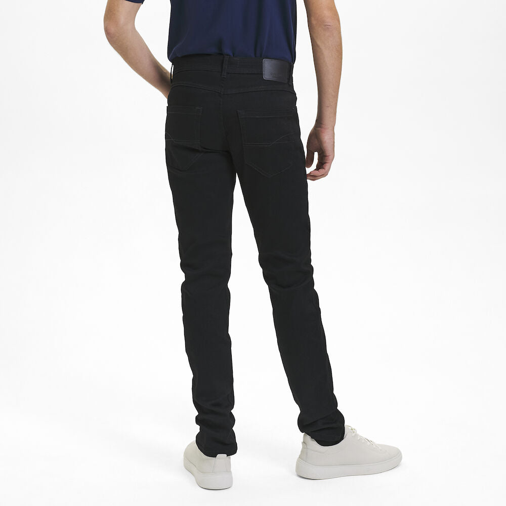 Sunwill Super Stretch Jeans Fitted Fit, Svartur, aftan