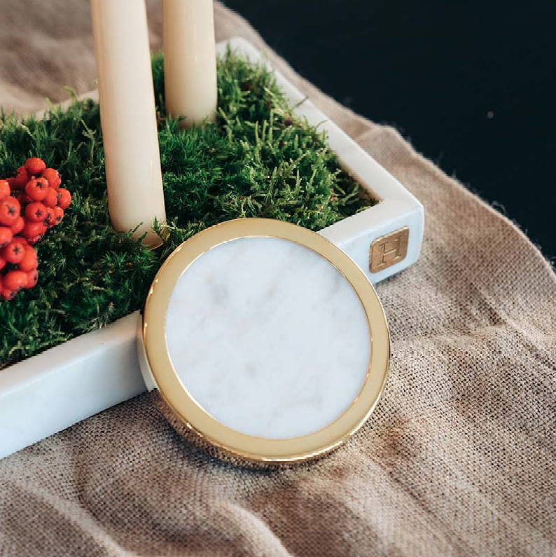 Coasters - Marble & Brass