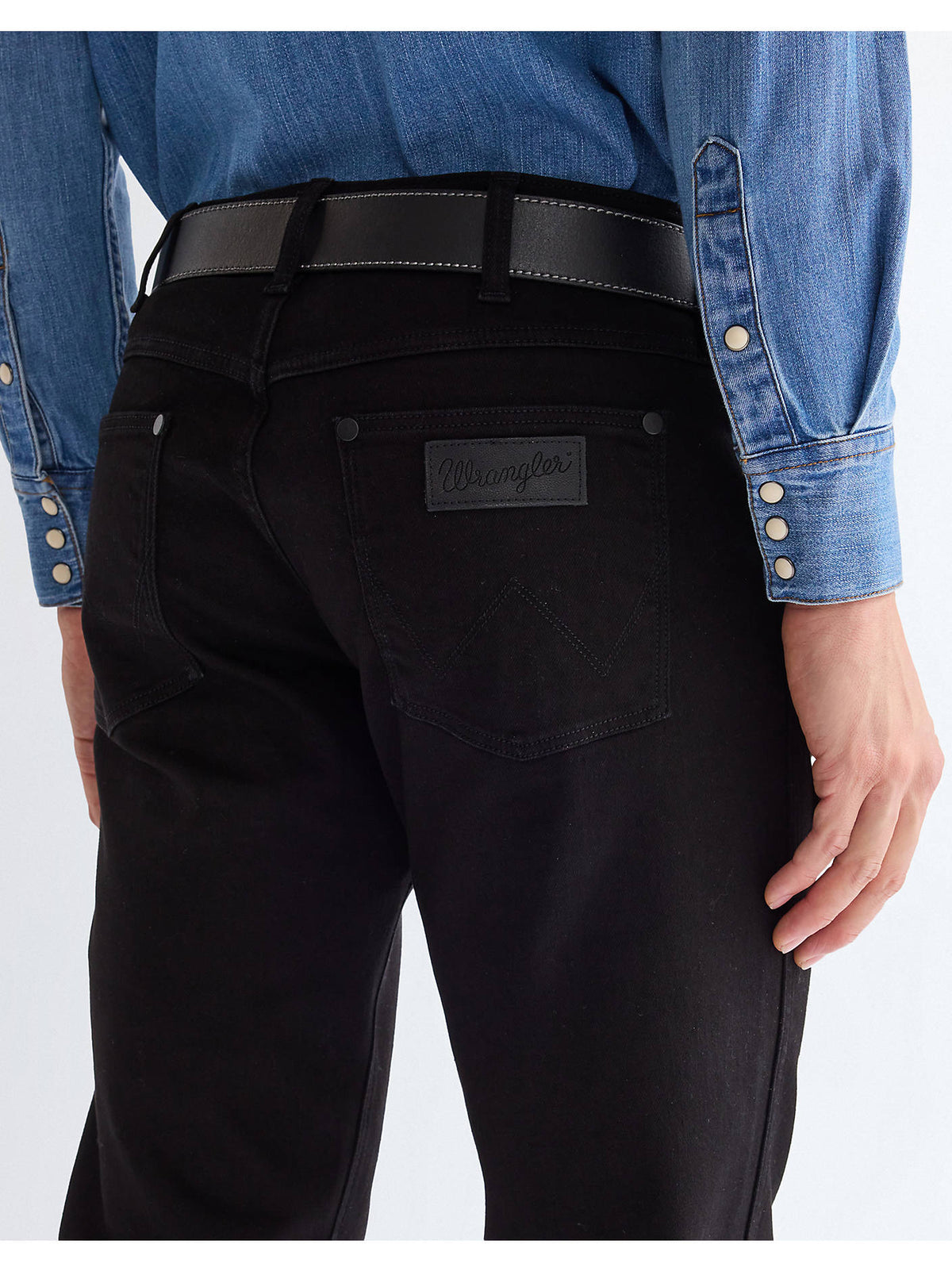 Wrangler Belti Stiched, Svartur