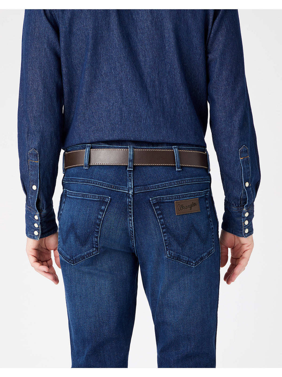 Wrangler Belti Stiched, Brúnn
