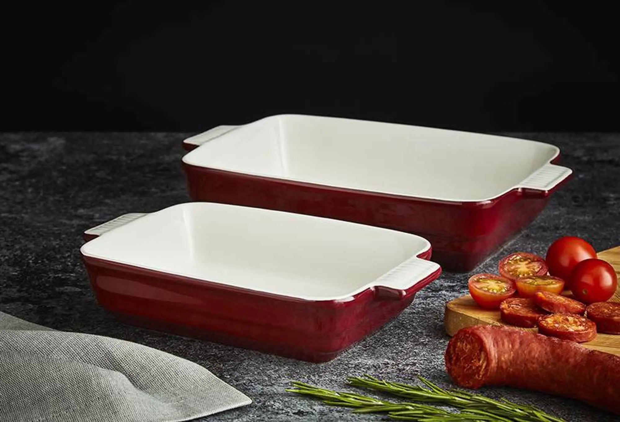 Barbary & Oak eldföst mót 2 stk sett rauð