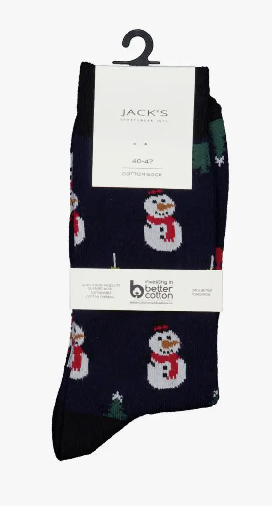 Christmas AOP sock-NAVY