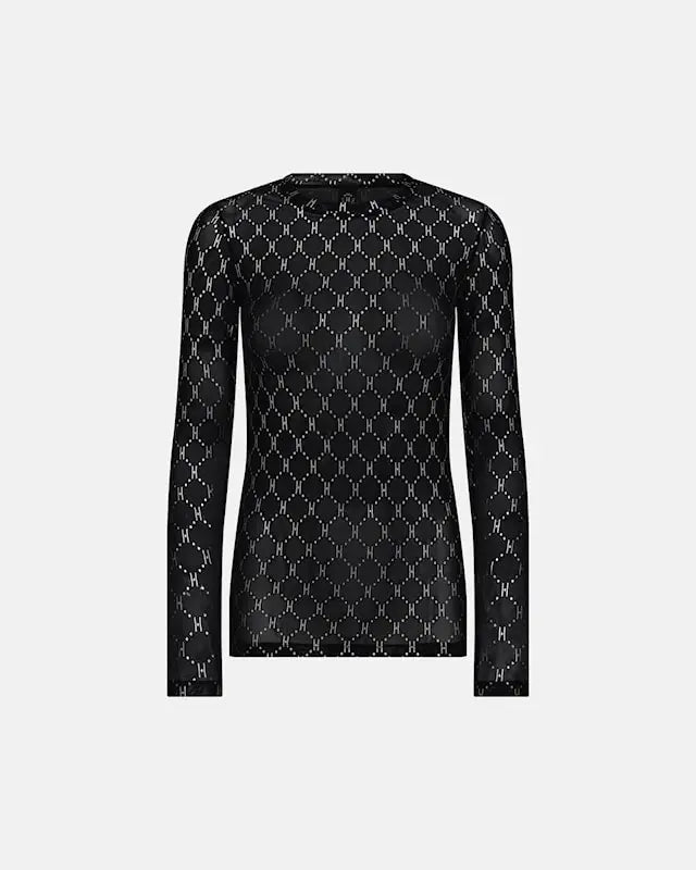 HYPETHEDETAiL blouse w/print (Grey)