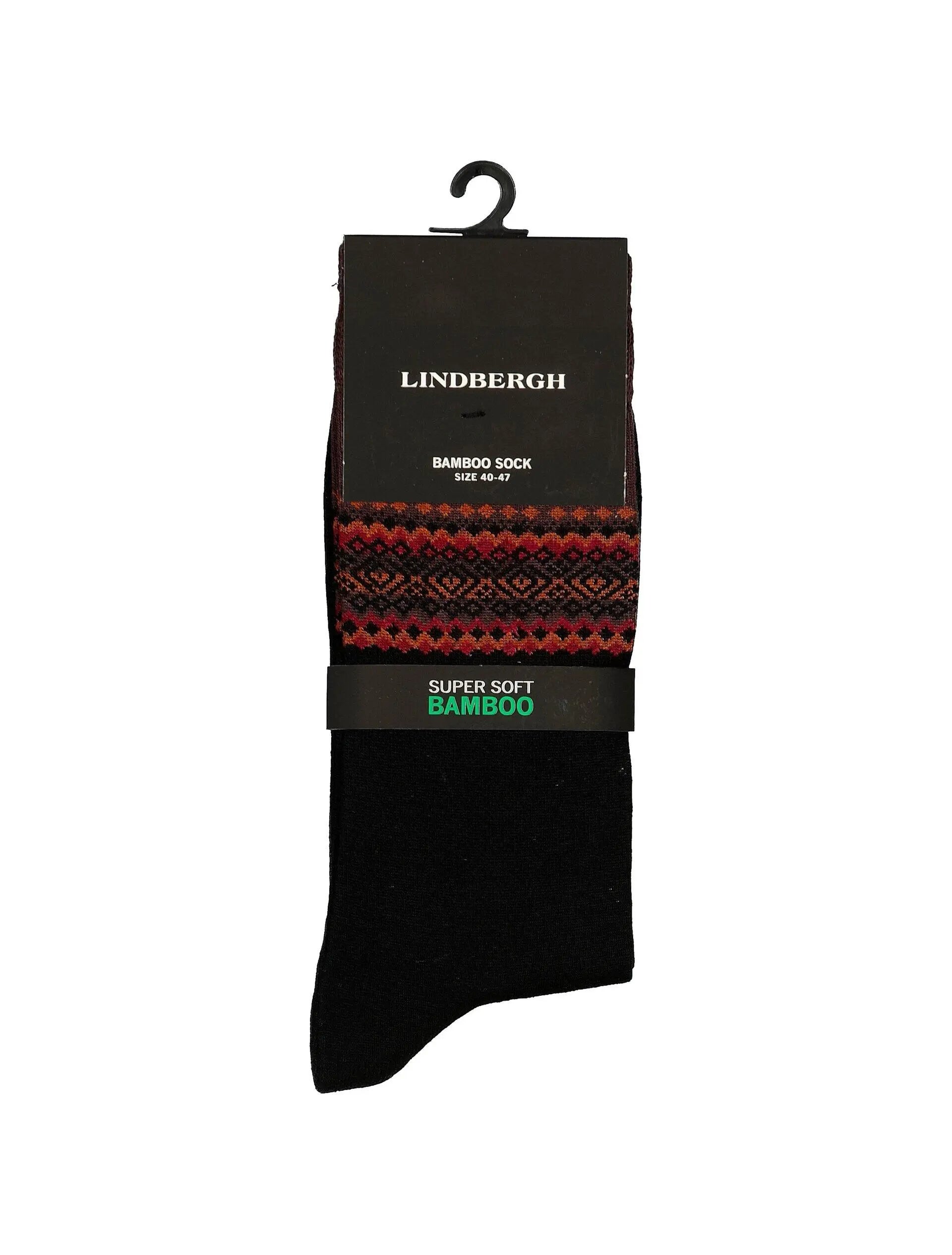 Lindbergh - Jacquard Bamboo Sock, Breathable Comfort Dress Sock for Everyday Wear