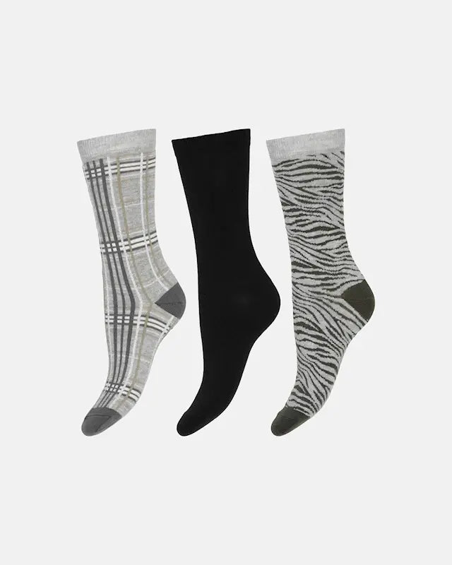 DECOY 3-pack ankle sock cotton (Multicolour)