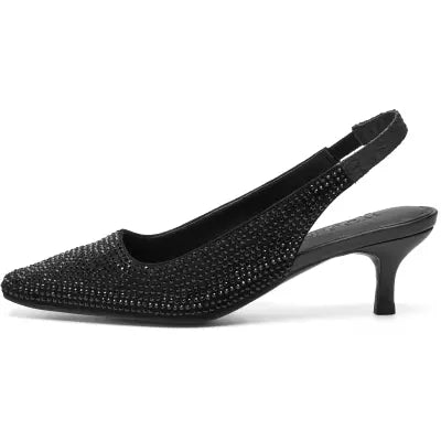 Maxine Slingback Crystal-021 Black/Black