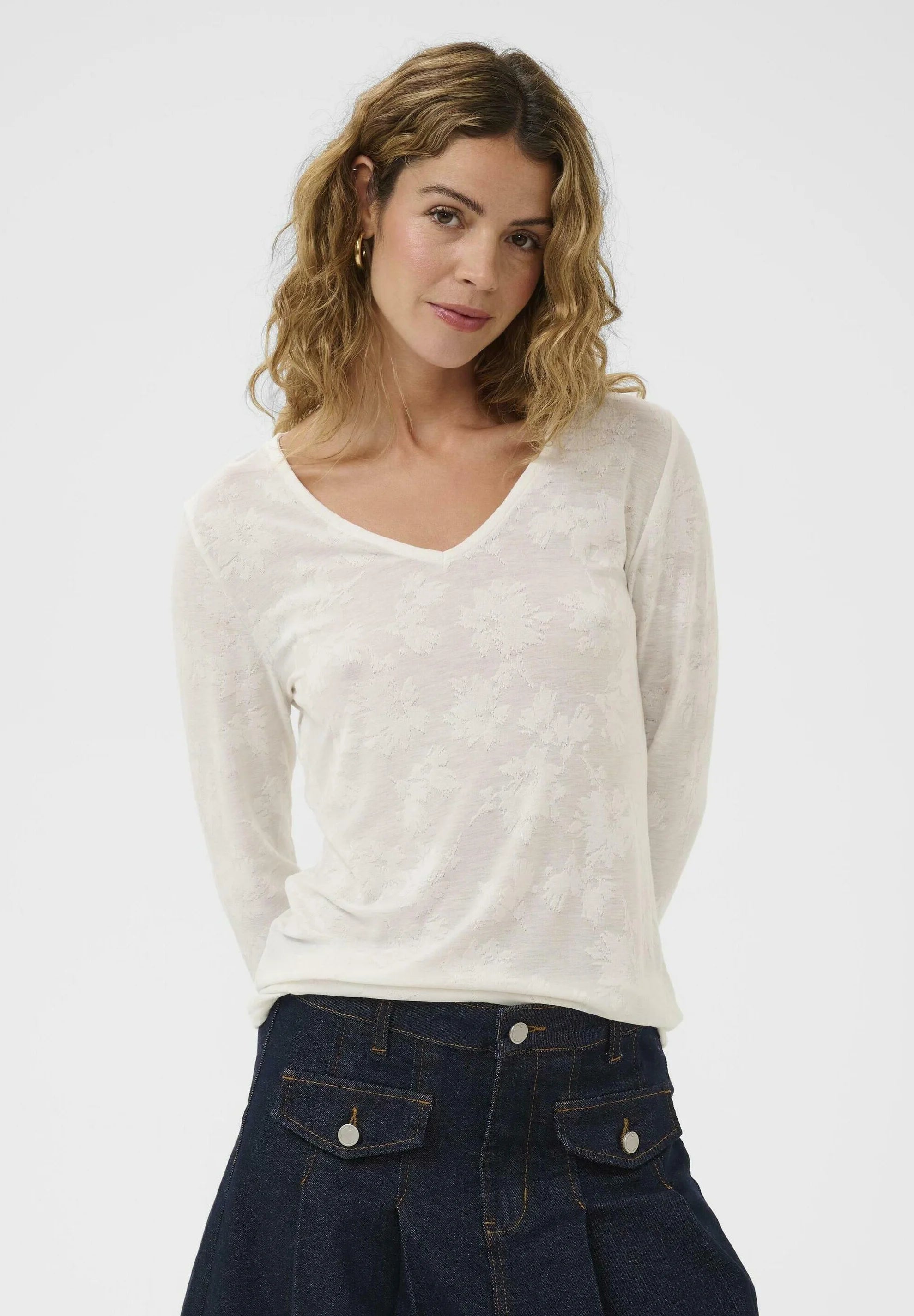 Olive síðermabolur