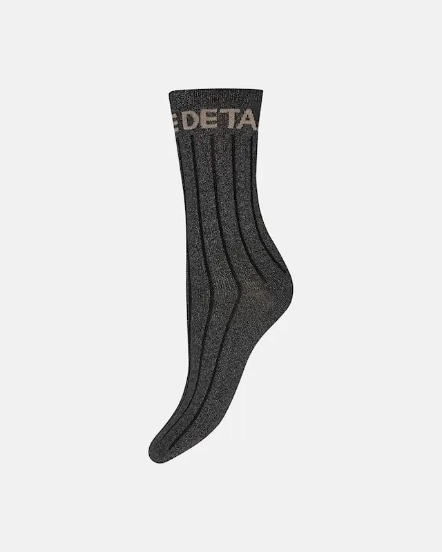 HYPETHEDETAiL socks w/lurex-Dark grey melange