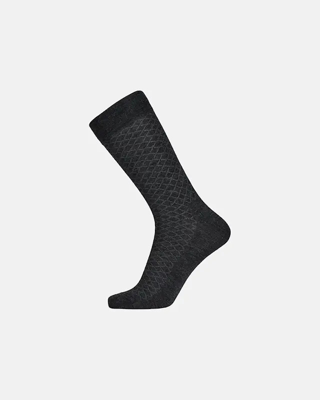Egtved socks wool no elastic (Dark Grey Melange)
