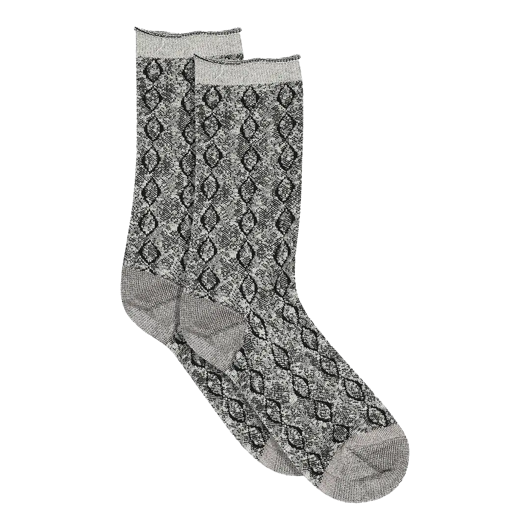 Pytha glitter socks — sparkling shimmer ankle socks with metallic glitter finish