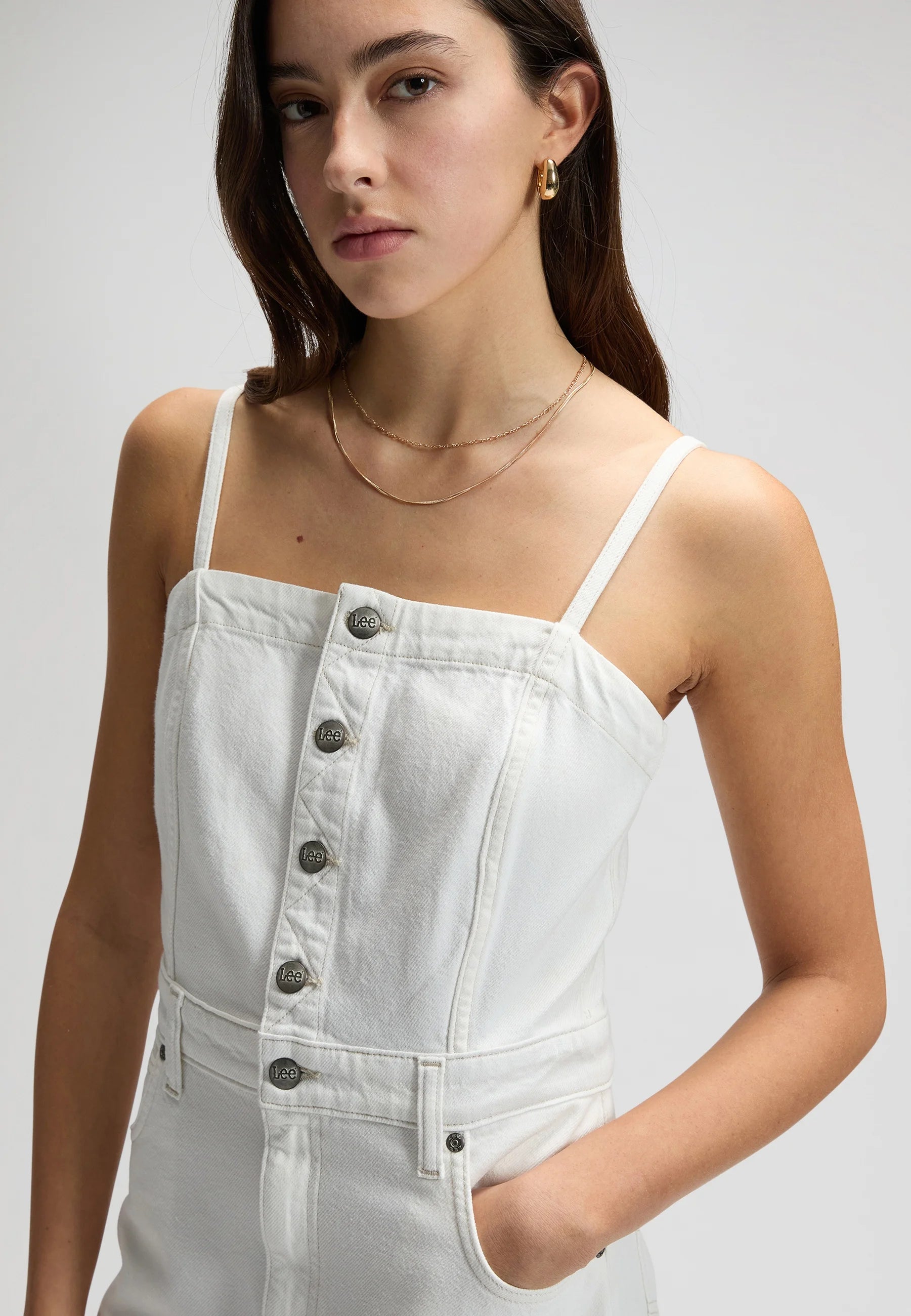Slim Maxi Denim kjóll