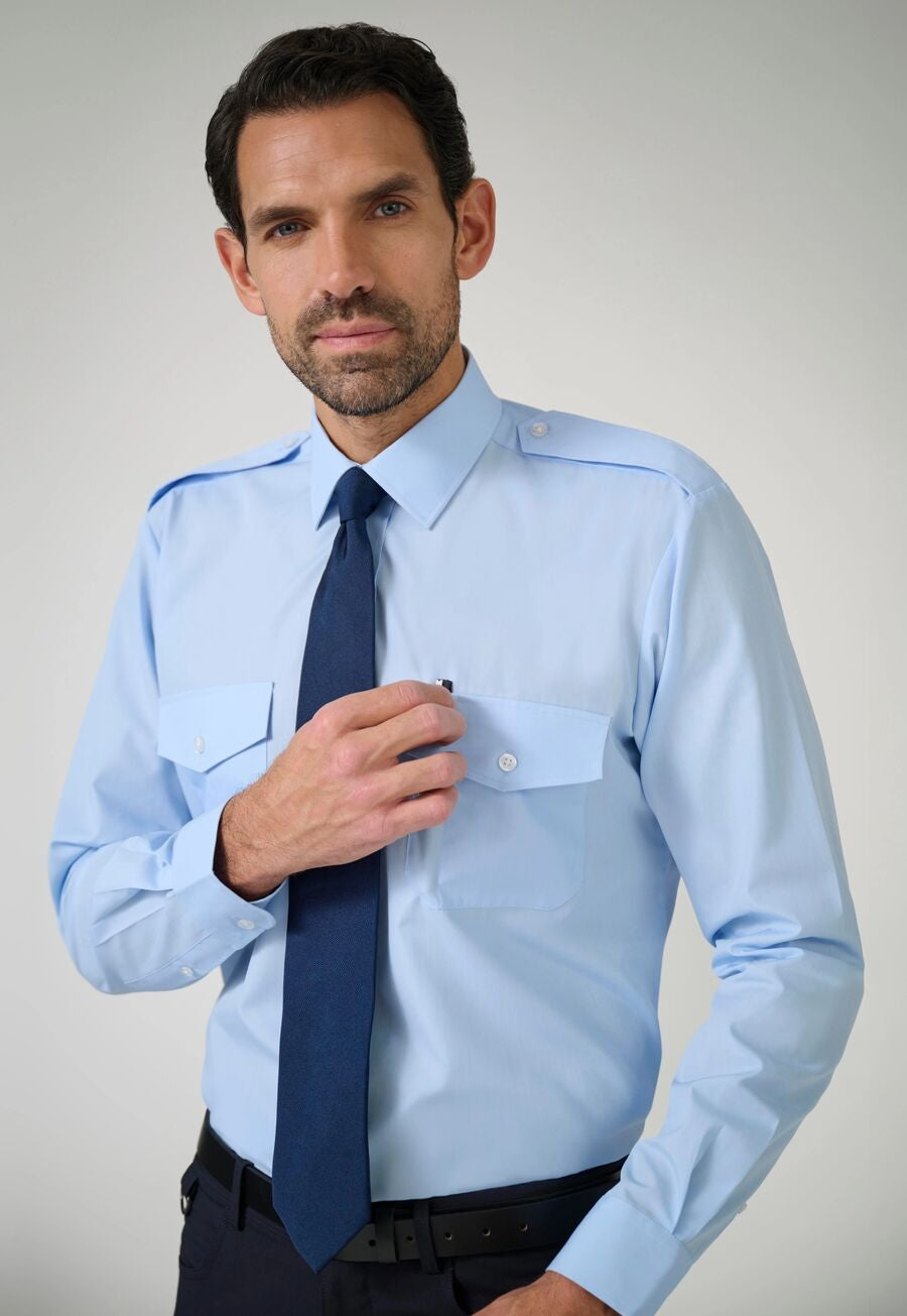 Brook Taverner Herraskyrta Hermes Pilot, Blár