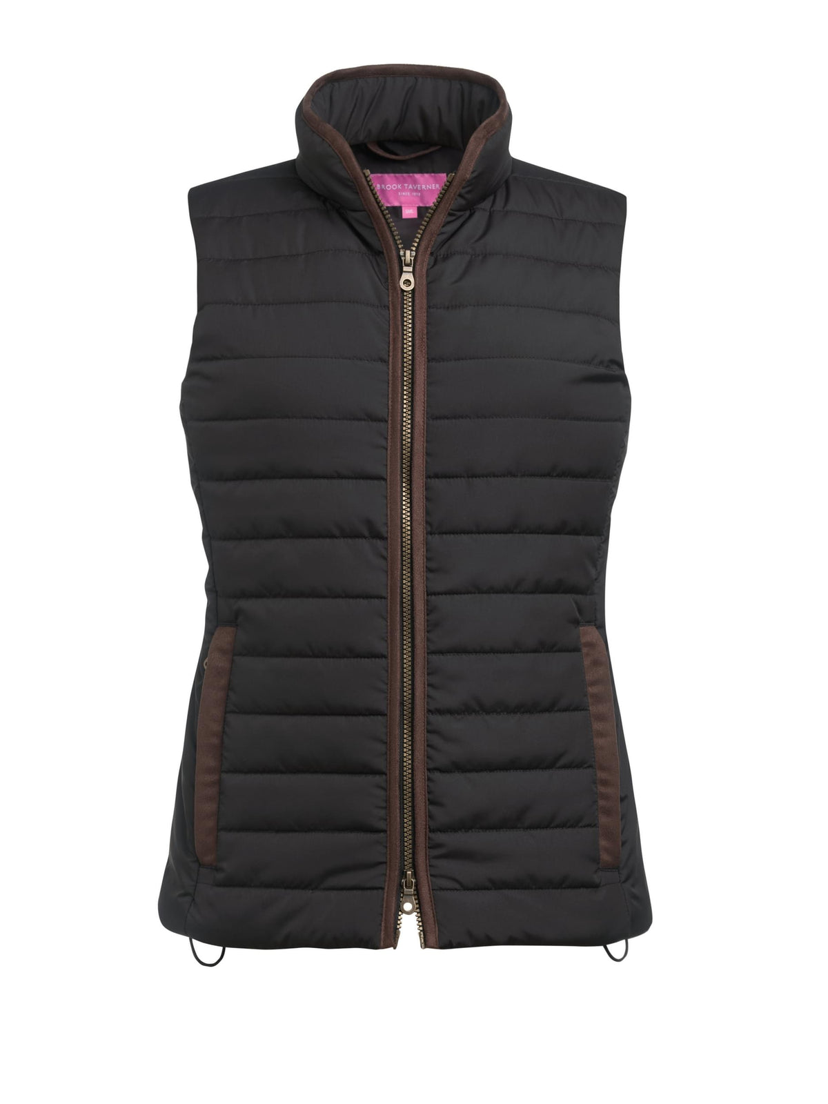 Brook Taverner Vesti Madison Quilted, Svartur