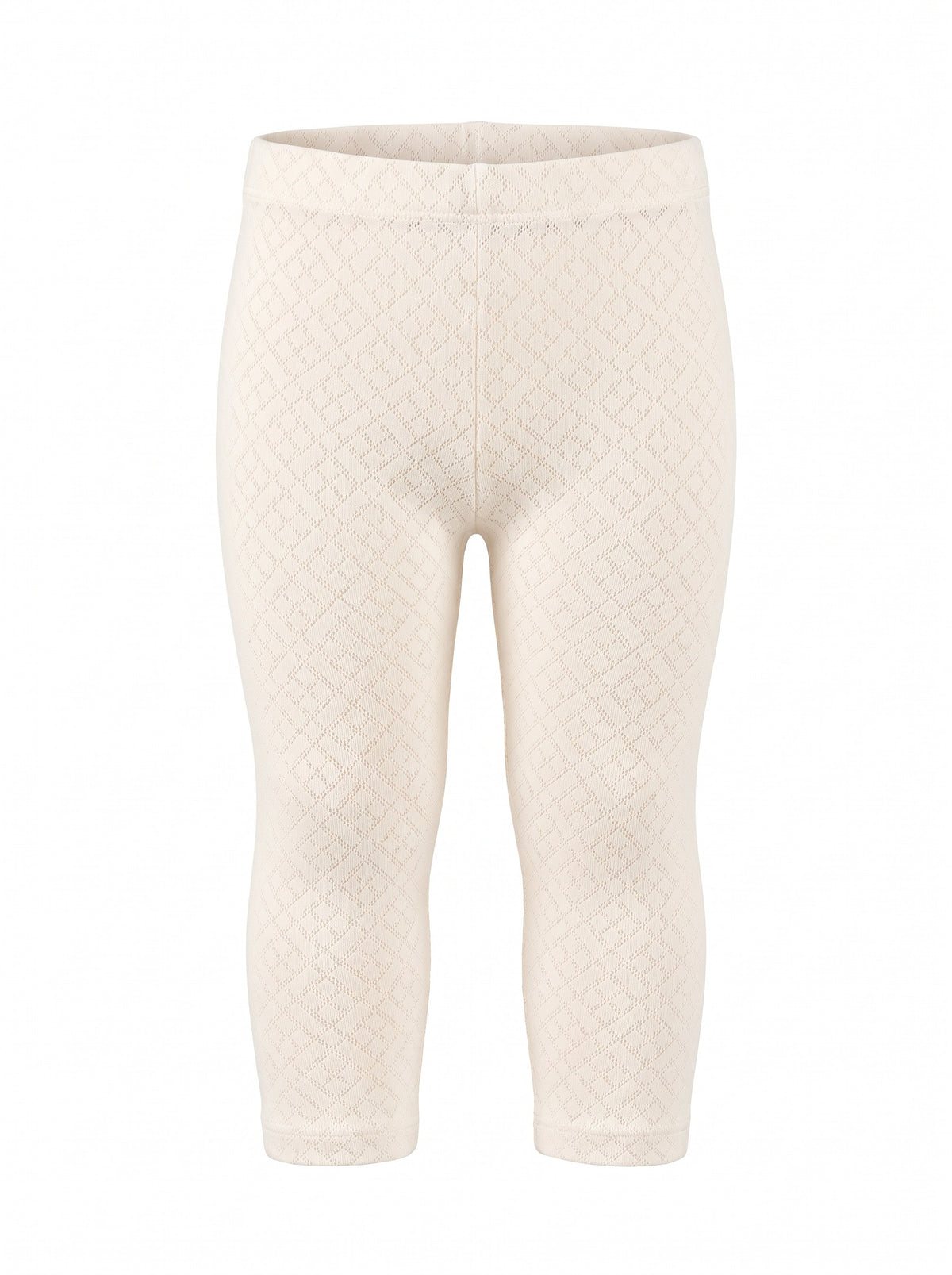 Kids' ankle-length fitted leggings with a soft floral print and elastic waistband.