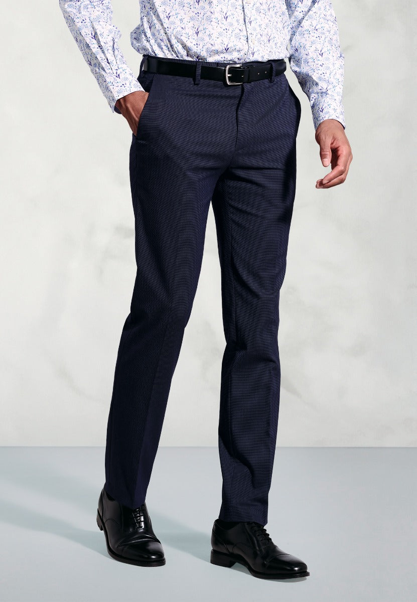 Brook Taverner Herrabuxur Phene Tailored Fit, Navy P/Dot