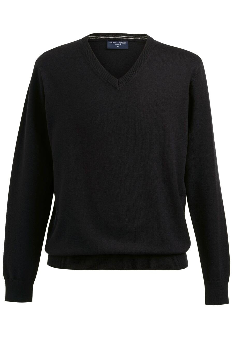 Brook Taverner Peysa Berlin V Neck, Svartur