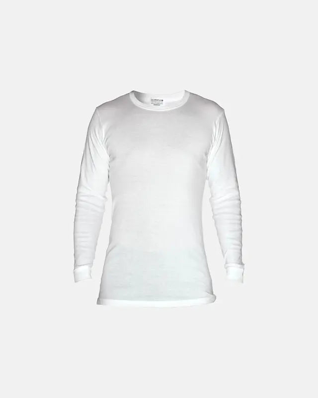 T-shirt m/lang ærme L/S 100% bómull (White)