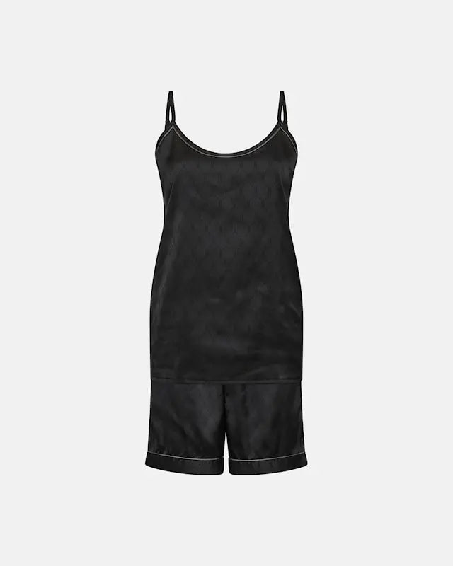 HYPETHEDETAiL satin short set (Black)