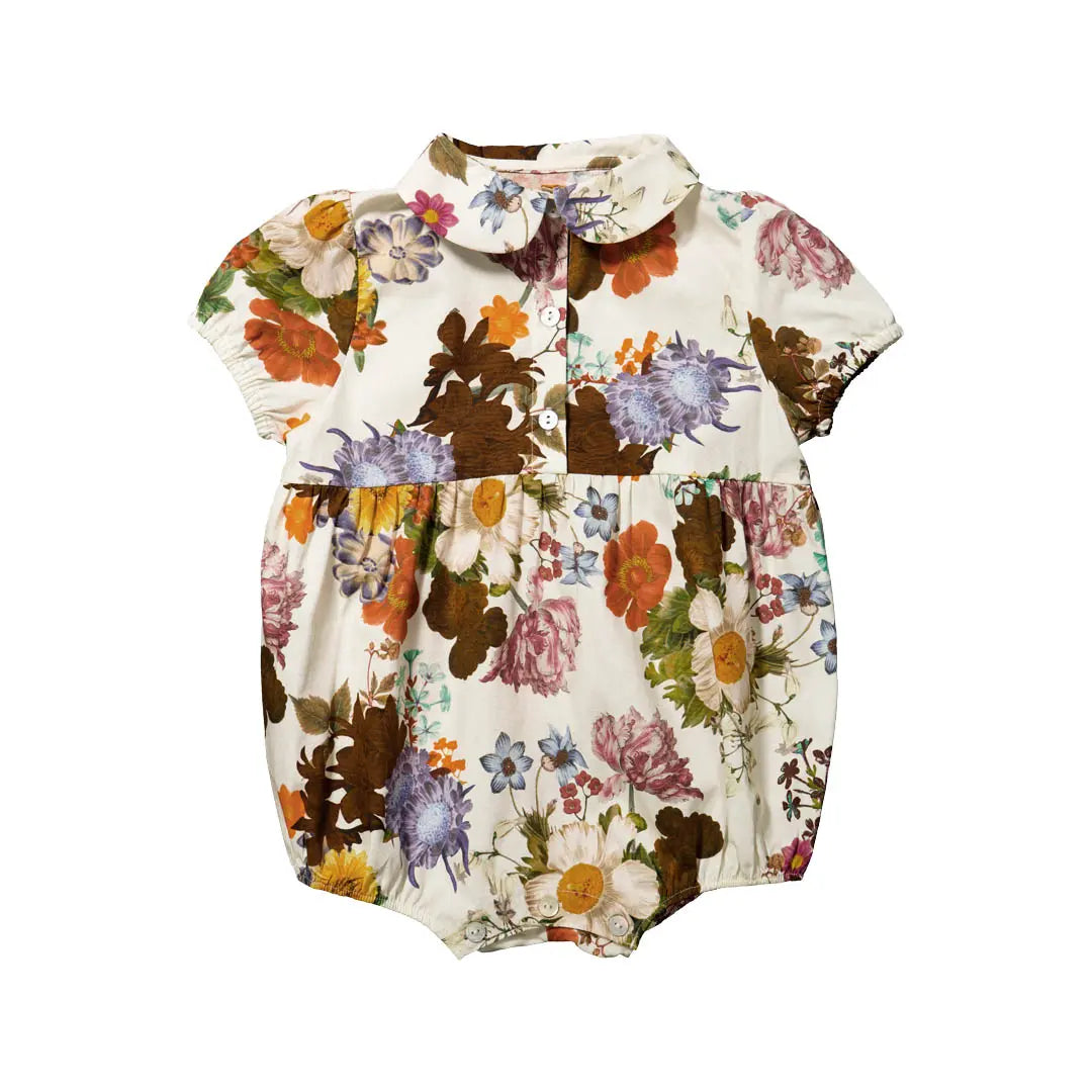 Romper No. 844-Brown floral